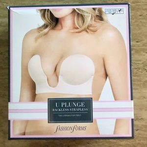 Fashion Forms U Plunge Backless strapless Bra Sz A